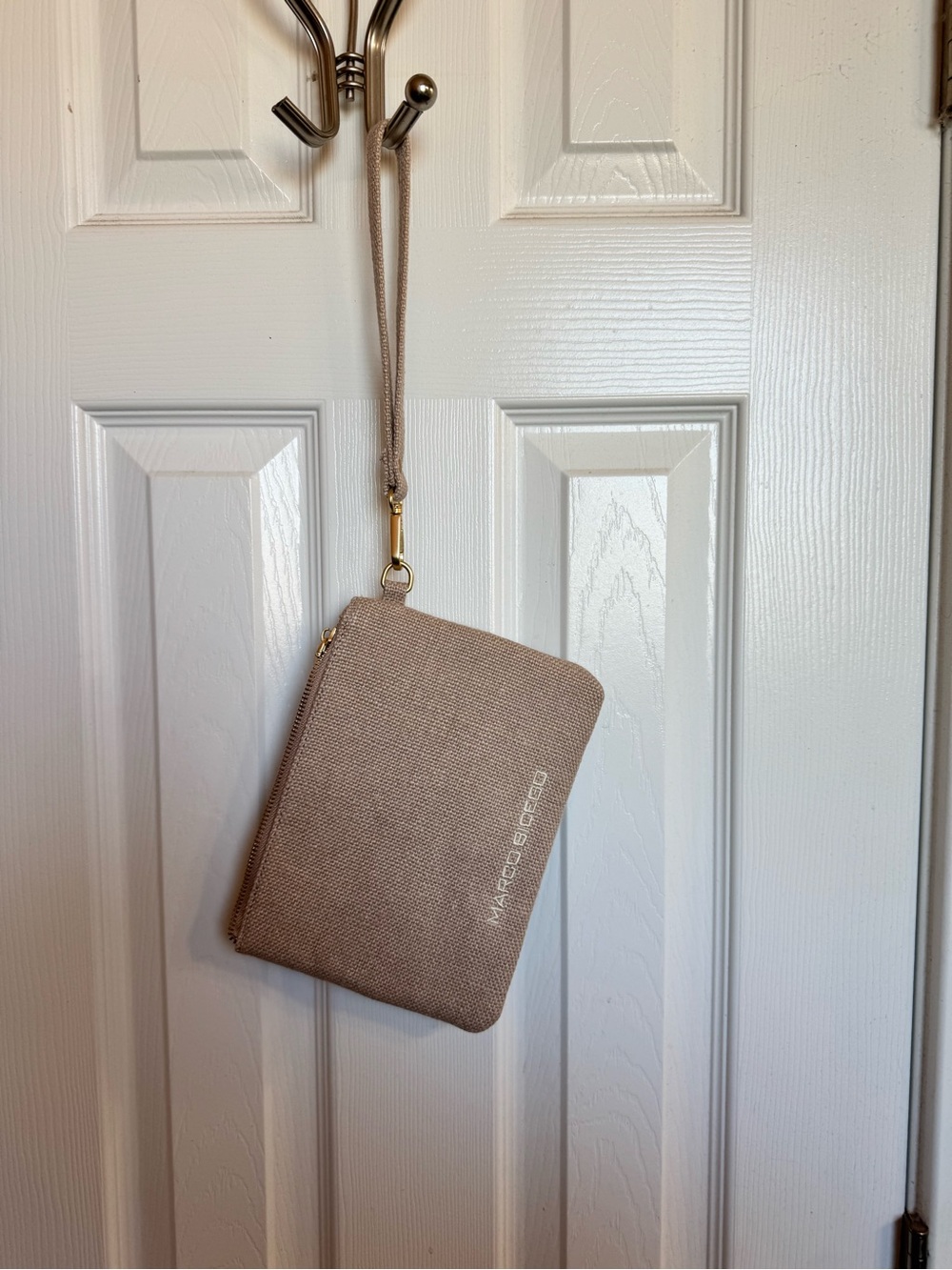 Marco Bicego Beige Canvas Wristlet with Gold Hardware - Picture 2 of 8